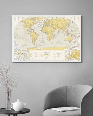 Скретч Карта Світу Travel Map® Geography World GEOW фото
